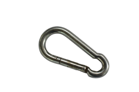 Karabinerhaken, Karabiner, Haken
Laenge: 80 mm   Drahtstaerke: 8 mm   Edelstahl von Boeckmann
Länge: 80 mm  .Drahtstärke: 8 mm  .Edelstahl von Böckmann