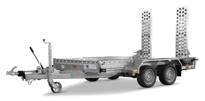 Der Böckmann Baumaschinentransporter BT-ST 3016/35.