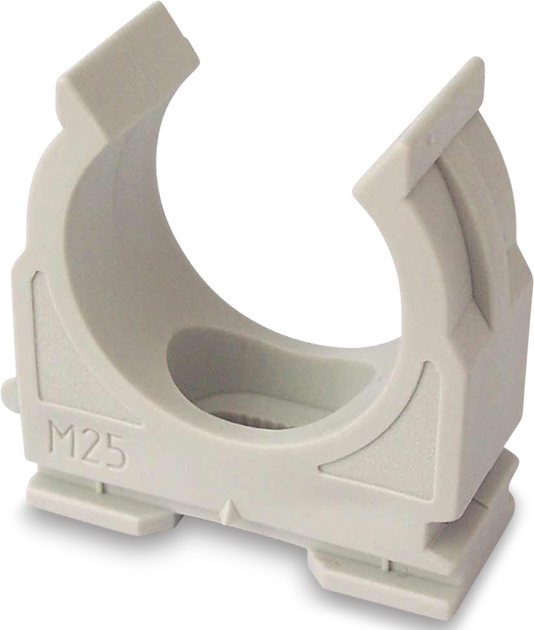 Securing clip, grey 25 mm