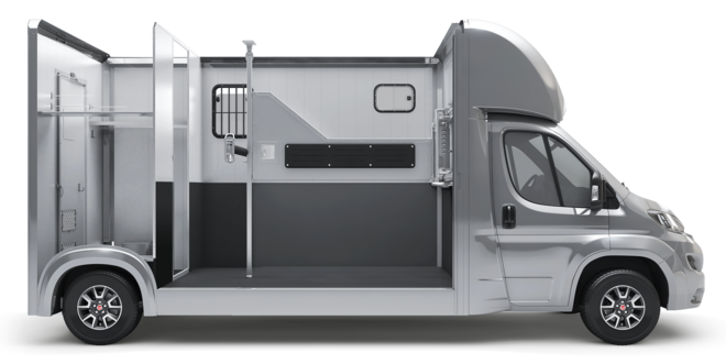 Böckmann Compact_Basic_L_mit_geoeffnetem_Dach_Seitenwand_Seitenansicht_RZ_V02_ohne_Tuer