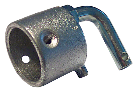 Das Zapfenendstück für die Boxenstange im Böckmann Pferdeanhänger ist ein Verbindungselement, das am Ende der Boxenstange angebracht wird.