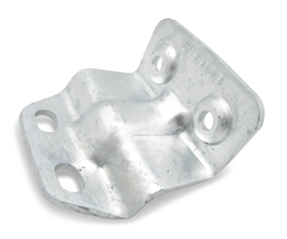 Innerer Holmbefestigungswinkel für Anhängerdeichseln zur Montage des Zugholms am Anhängerrahmen von Böckmann.