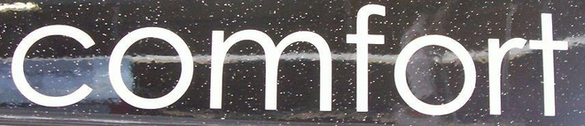 Aufkleber für Pferdeanhänger "comfort" in anthrazit