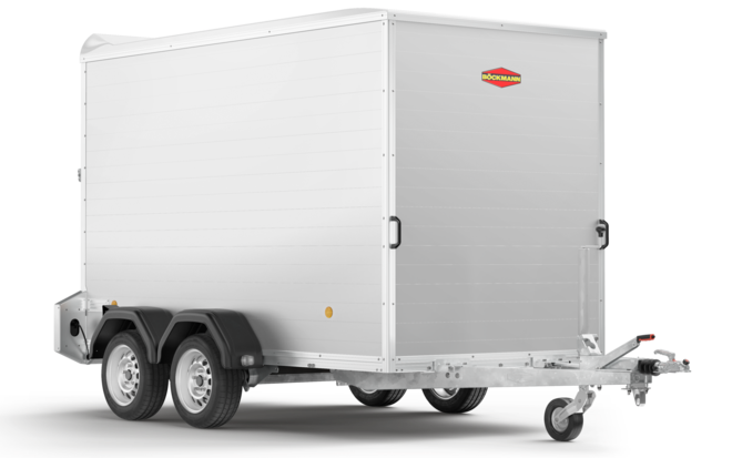 Kofferanhänger Tieflader mit Aluminium Aufbau von Böckmann