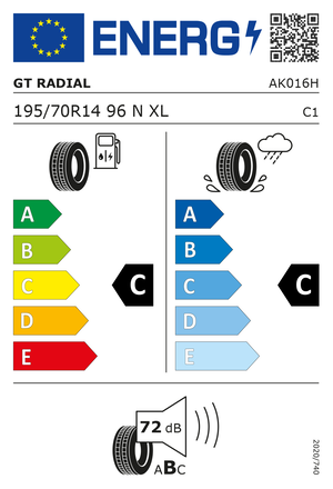 Rad 195-70 R 14 5-Loch Felge 96N Alu Just