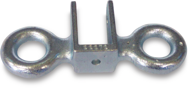 Trennwandhalter verzinkt zum Einhängen der Boxenstange bei Böckmann Pferdeanhängern.