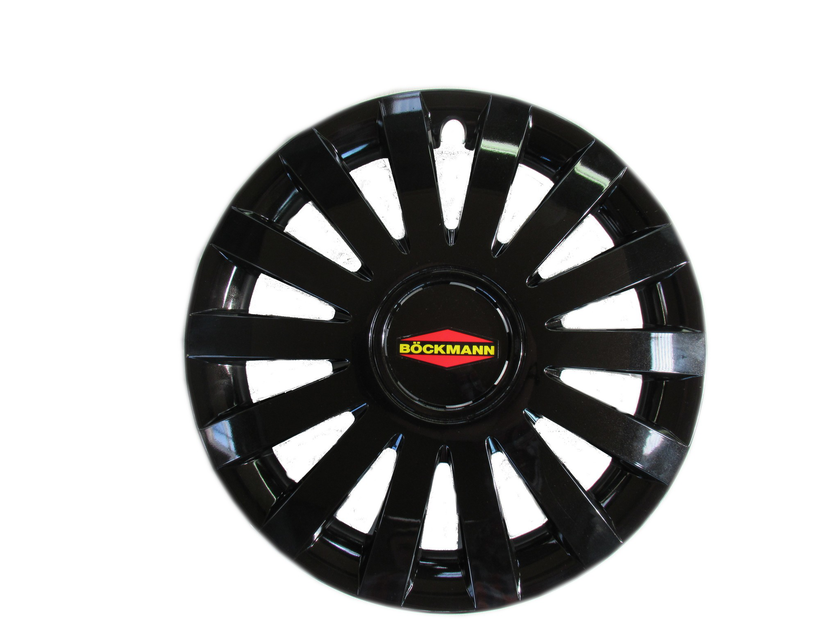 Moltico Wieldoppen, set van 4, universele wieldoppen, geschikt voor alle stalen wielen, wieldoppen, verstelbare veiligheidsring, zilverkleurig - 14 Inches - Zilver-Zwart