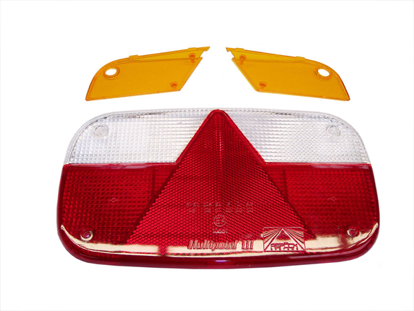 Lichtscheibe für die Böckmann Anhängerrückleuchte Multipoint III rechts und links einsetzbar.