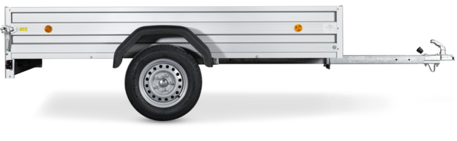 Der Böckmann Tieflader Einachser TL-AL 2513/75.