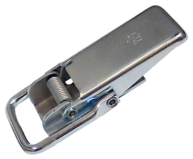 Spannverschluss mit Haken für Böckmann Tieflader ab Baujahr 07/04 zum Verriegeln der Ladebordwand.