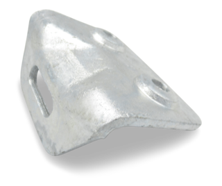 Holmbefestigungswinkel für Anhängerdeichseln zur Montage des Zugholms am Anhängerrahmen von Böckmann.