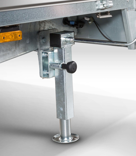 Teleskopkurbelstütze für Böckmann Anhänger – per Kurbel höhenverstellbar für einfache Handhabung und stabile Abstellfläche.