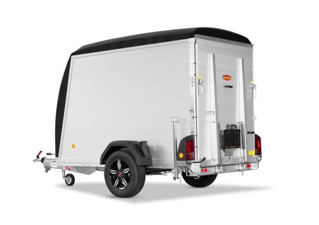 Böckmann Kofferanhänger Tieflader Einachser mit Polyesterbug und -haube KT-PB-AL 2513-15 F (25)