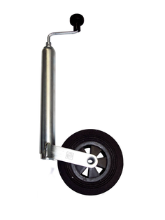 Stützrad 48 mm mit 200x50 mm Vollgummi für Böckmann Anhänger: erleichtert Manövrieren, An- und Abkuppeln und schützt den Kupplungskopf.