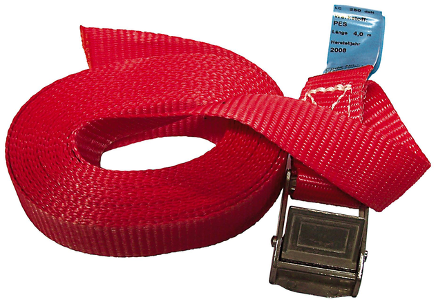 Spanngurt 6000x25 mm mit Klemmschloß von Böckmann – für sichere Ladung auf dem Anhänger und festen Halt während des Transports.