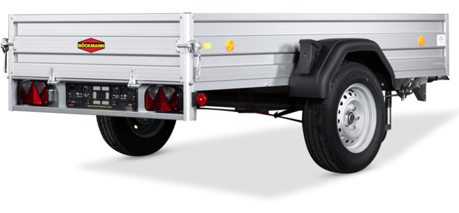 Der Böckmann Tieflader Einachser TL-AL 2513/135.