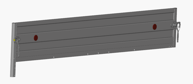 Seitenwand komplett mit Winkelhebelverschluss für AL2513, rechts von Böckmann.
