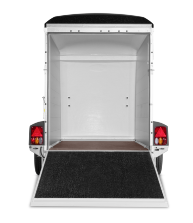 Böckmann Kofferanhänger Tieflader Einachser mit Polyesterbug und -haube KT-PB-AL 2513-15 F (25)