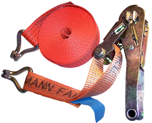 Lashing belt 8000x50 with pawl and hook LC 2000/4000daN with logo