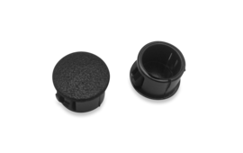 Abdeckstopfen in schwarz für Kofferanhänger, Durchemsser 12,7 mm von Böckmann.