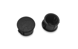 Abdeckstopfen in schwarz für Kofferanhänger, Durchemsser 12,7 mm von Böckmann.