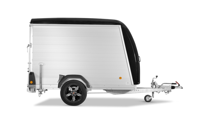 Böckmann Kofferanhänger Tieflader Einachser mit Polyesterbug und -haube KT-PB-AL 2513-15 F (25)