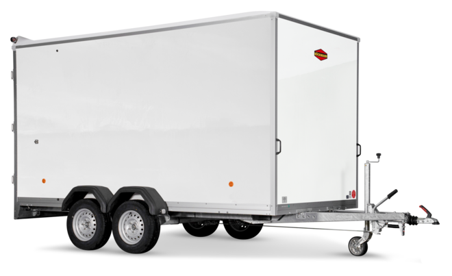 Böckmann Kofferanhänger Tieflader mit Sandwichbordwänden KT-SW 4018/27 H.