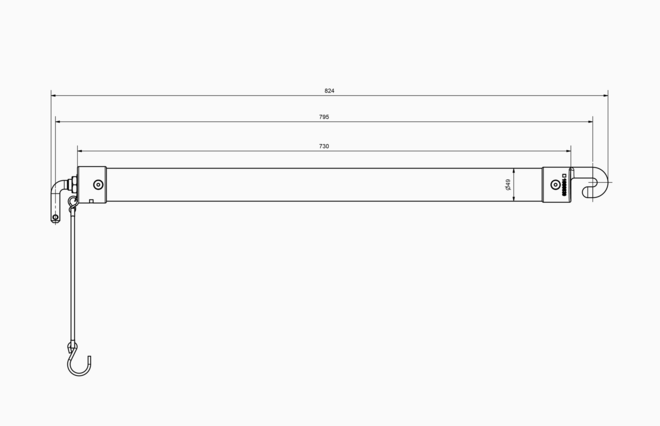 Boxenstange (Artikel-Nr.: 1004452) vorne für Big Master im Pferdeanhänger von Böckmann.