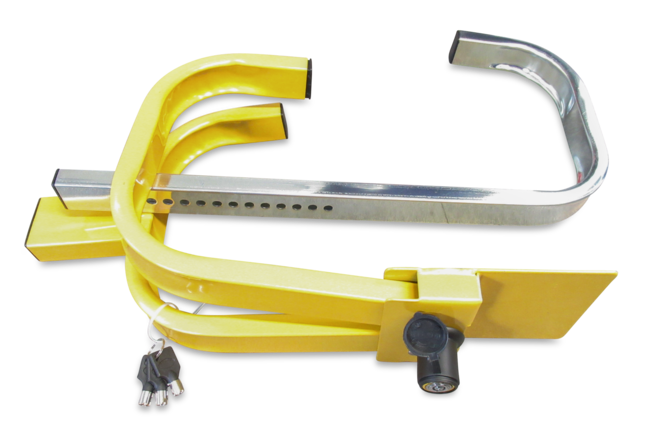 Radkralle für Böckmann Anhänger – zuverlässige Diebstahlsicherung, blockiert das Rad und verhindert unbefugtes Bewegen.