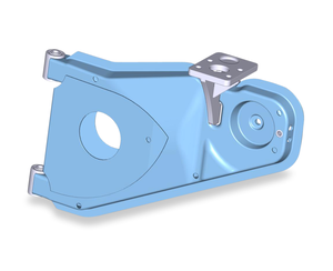 Trailing arm, front left/rear right horse trailer 3,0 to.