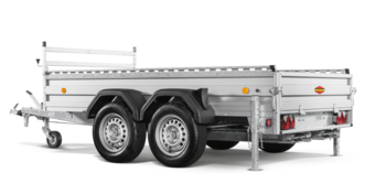 Böckmann TLT Tieflader Tandem TL-AL 3015 AU Deichsel links Heck.