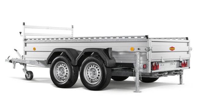 Böckmann TLT Tieflader Tandem TL-AL 3015 AU Deichsel links Heck.