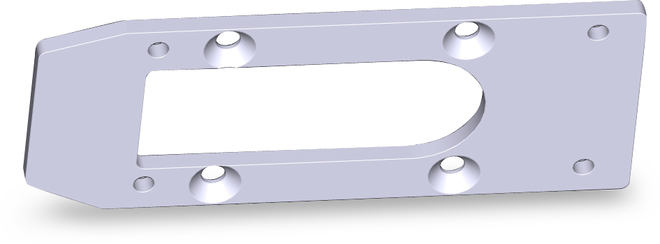 Zwischenplatte für Türschloß für Polyesteranhänger von Böckmann.