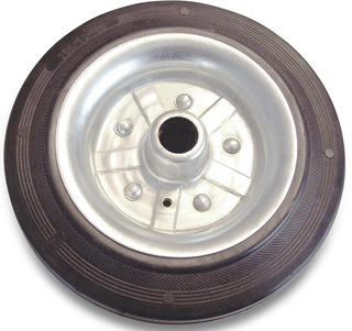 200 x 50 Stuetzrad  von Boeckmann    48 mm, Vollgummirad  auf Kunststofffelge, Stuetzlast 150 kg
200 x 50 Stützrad  von Böckmann .Ø 48 mm, Vollgummirad .auf Kunststofffelge, Stützlast 150 kg