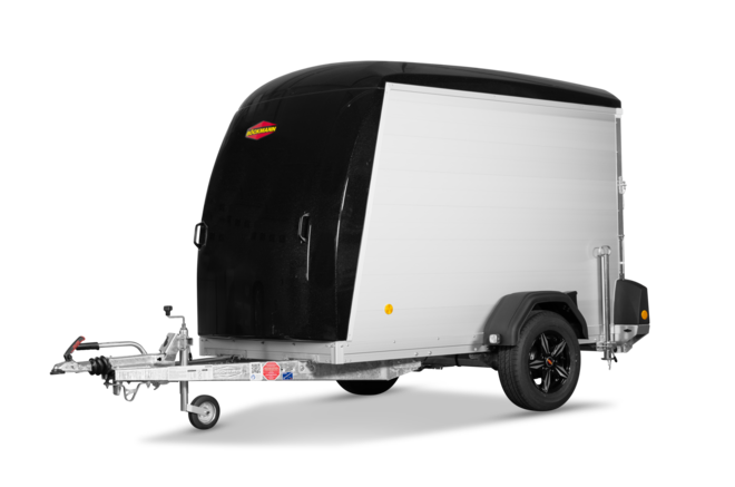 Böckmann Kofferanhänger Tieflader Einachser mit Polyesterbug und -haube KT-PB-AL 2513-15 F (25)