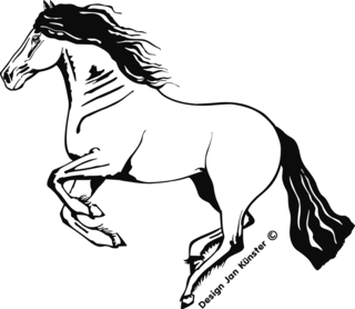 Böckmann Dekor für Pferdeanhänger Friese in der Farbe schwarz.