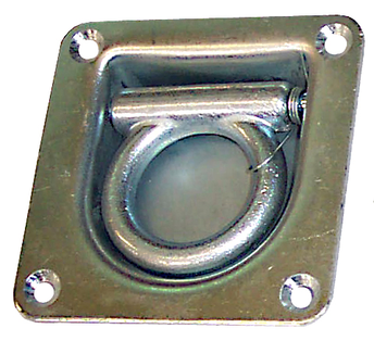 Zurring zur Befestigung in der Bodenplatte – ideal zur Ladungssicherung mit Spanngurten auf dem Böckmann Anhänger.