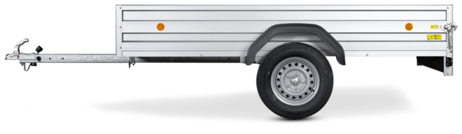 Der Böckmann Tieflader Einachser TL-AL 2513/75.