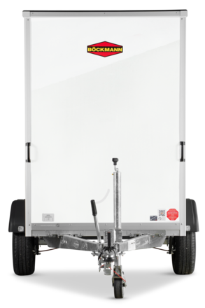 Böckmann Kofferanhänger Tieflader mit Sandwichbordwänden KT-SW 2513/135 M mit V-Deichsel.