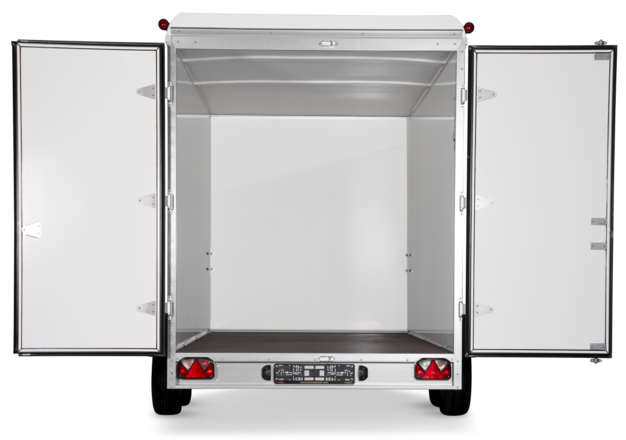 Böckmann Kofferanhänger Tieflader mit Sandwichbordwänden KT-SW 4018/27 H