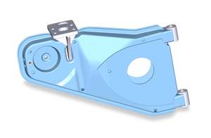 Trailing arm front right/rear left for horse trailer 3,0 to.