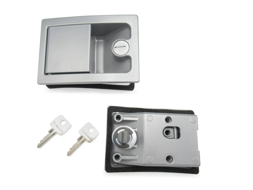 Exterior locks for polyester trailer