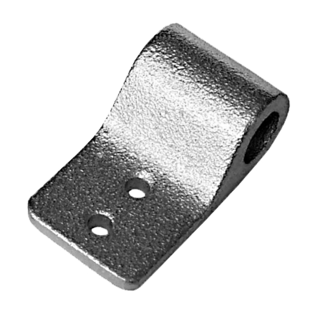 Scharnier-Unterteil in Leuchtenträger für Hinterklappe bei den Tiefladeranhänger.