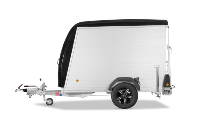 Böckmann Kofferanhänger Tieflader Einachser mit Polyesterbug und -haube KT-PB-AL 2513-15 F (25)