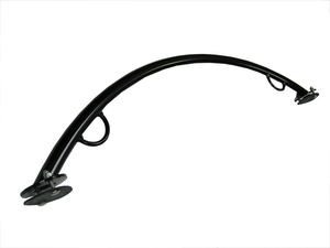 Saddle rack outside the horse trailer