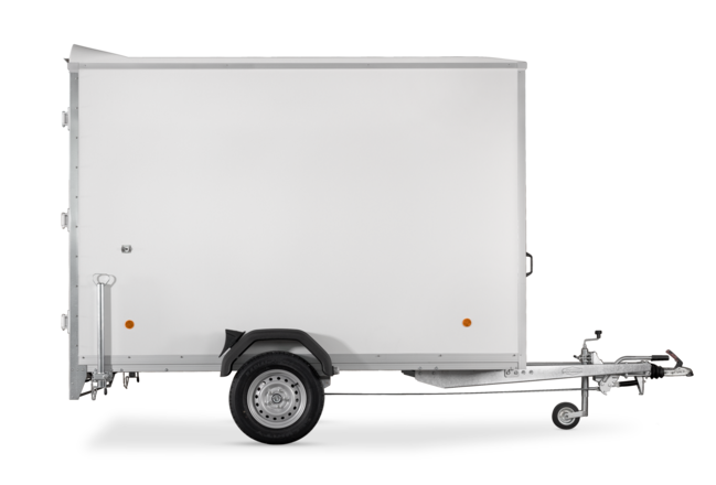 Böckmann Kofferanhänger Tieflader Einachser KT 3015/135 H.