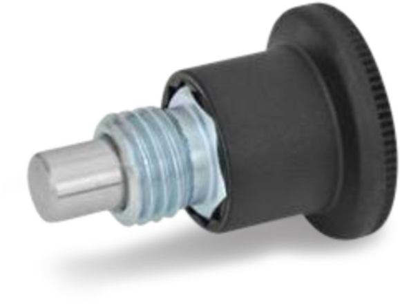 Rastbolzen kleine Ausführung mit Kunstoff Knopf für Böckmann Anhänger