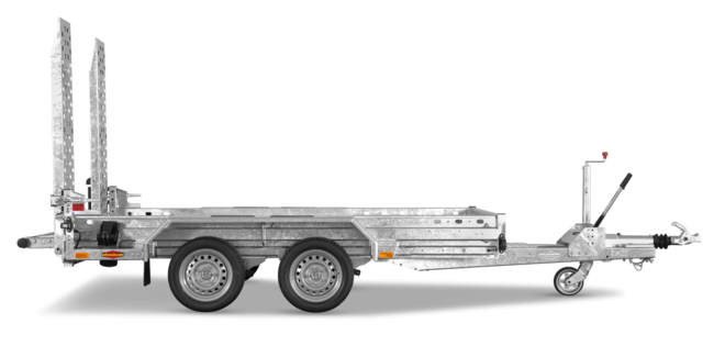 Der Böckmann Baumaschinentransporter BT-ST 3016/35.