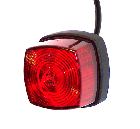 Begrenzungsleuchte rot ohne Rückstrahler mit DC-Flachkabel 500 mm für Böckmann Anhänger.