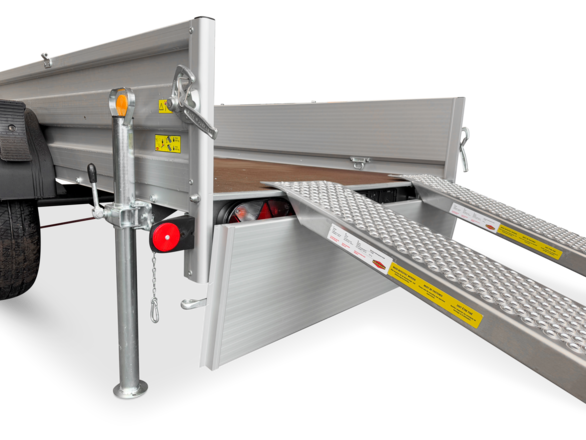 Böckmann Aluminium-Auffahrschiene – stabile, robuste Rampe zum sicheren Be- und Entladen von Motorrädern, Rasenmähern & Geräten.